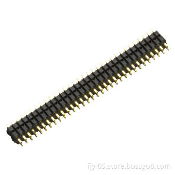 1.27*2.54mm pin header, dual row dual base straight 02 to 100 contacts